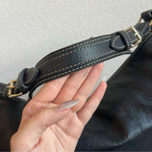DOONEY & BOURKE Black Hobo Expandable Shoulder Bag - Picture 8 of 11